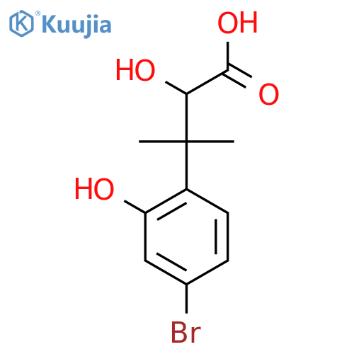3-(4-bromo-2-hydroxyphenyl)-2-hydroxy-3-methylbutanoic acid structure