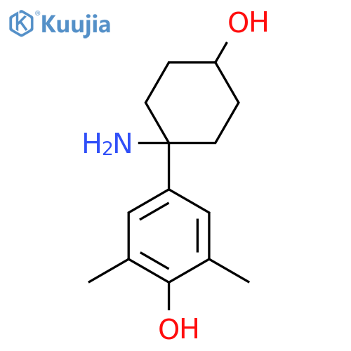 4-(1-amino-4-hydroxycyclohexyl)-2,6-dimethylphenol structure