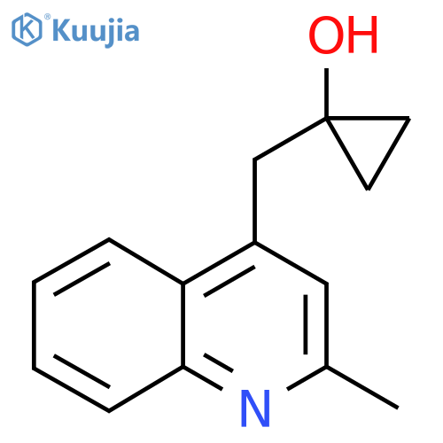 1-(2-methylquinolin-4-yl)methylcyclopropan-1-ol structure