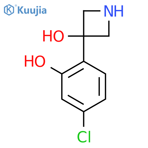 3-(4-chloro-2-hydroxyphenyl)azetidin-3-ol structure