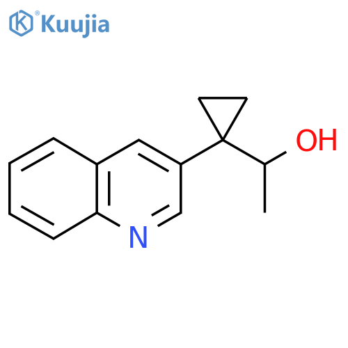 1-1-(quinolin-3-yl)cyclopropylethan-1-ol structure
