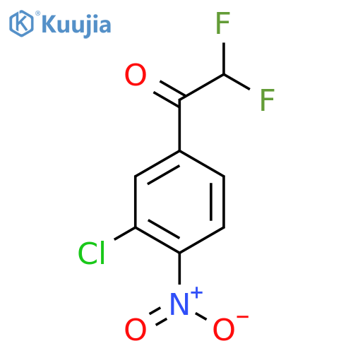 1-(3-chloro-4-nitrophenyl)-2,2-difluoroethan-1-one structure