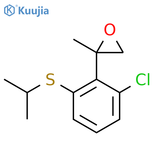 2-2-chloro-6-(propan-2-ylsulfanyl)phenyl-2-methyloxirane structure