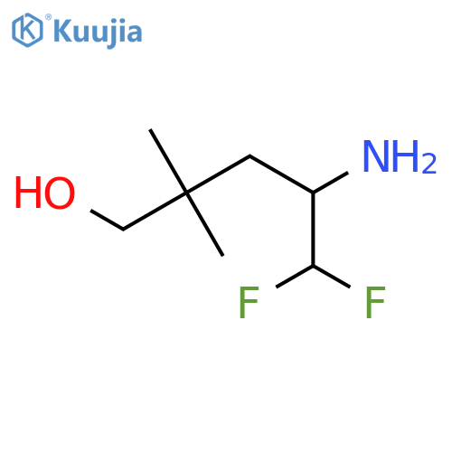 4-amino-5,5-difluoro-2,2-dimethylpentan-1-ol structure