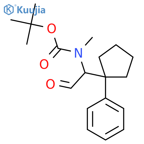 tert-butyl N-methyl-N-2-oxo-1-(1-phenylcyclopentyl)ethylcarbamate structure