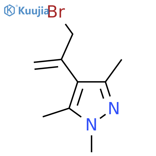4-(3-bromoprop-1-en-2-yl)-1,3,5-trimethyl-1H-pyrazole structure