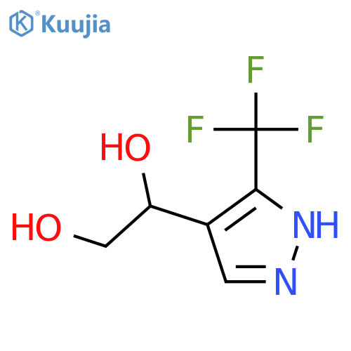 1-3-(trifluoromethyl)-1H-pyrazol-4-ylethane-1,2-diol structure