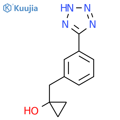 1-{3-(1H-1,2,3,4-tetrazol-5-yl)phenylmethyl}cyclopropan-1-ol structure