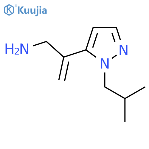 2-1-(2-methylpropyl)-1H-pyrazol-5-ylprop-2-en-1-amine structure