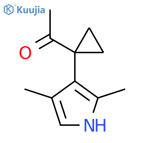 1-1-(2,4-dimethyl-1H-pyrrol-3-yl)cyclopropylethan-1-one structure