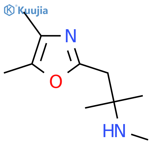 1-(dimethyl-1,3-oxazol-2-yl)-2-methylpropan-2-yl(methyl)amine structure