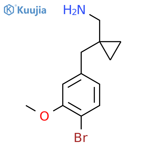 {1-(4-bromo-3-methoxyphenyl)methylcyclopropyl}methanamine structure