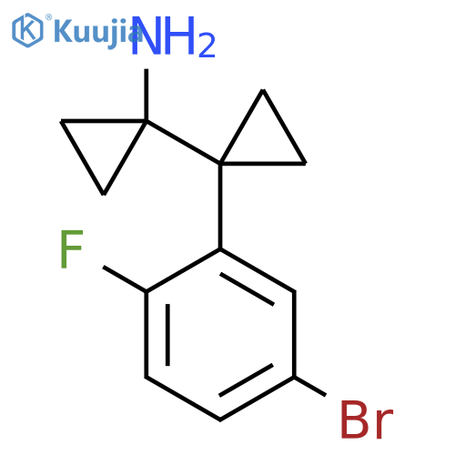 1-1-(5-bromo-2-fluorophenyl)cyclopropylcyclopropan-1-amine structure