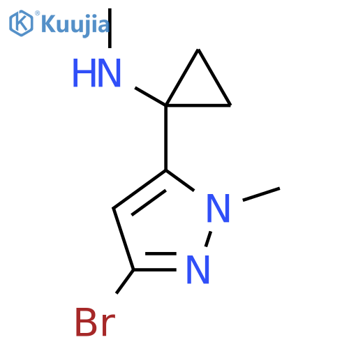 1-(3-bromo-1-methyl-1H-pyrazol-5-yl)-N-methylcyclopropan-1-amine structure