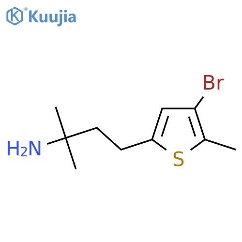 4-(4-bromo-5-methylthiophen-2-yl)-2-methylbutan-2-amine structure