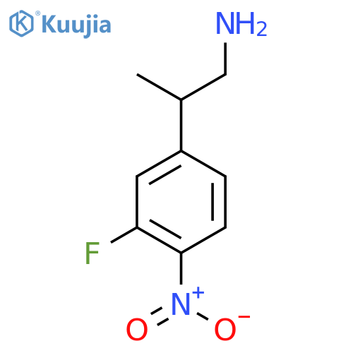2-(3-fluoro-4-nitrophenyl)propan-1-amine structure
