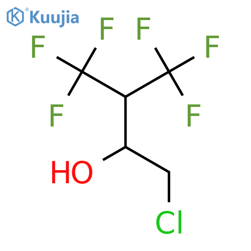 1-chloro-4,4,4-trifluoro-3-(trifluoromethyl)butan-2-ol structure