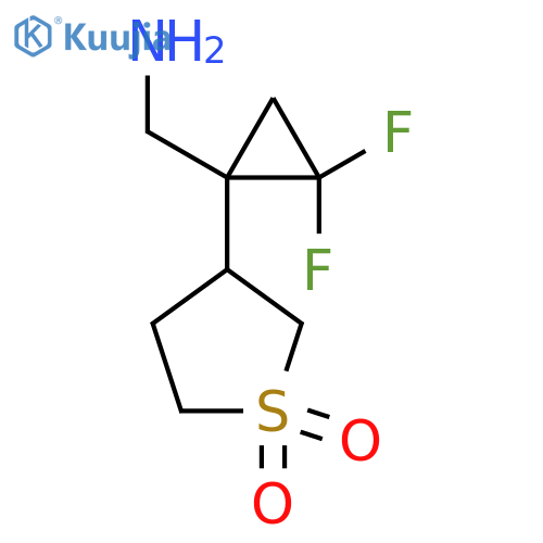 3-1-(aminomethyl)-2,2-difluorocyclopropyl-1lambda6-thiolane-1,1-dione structure