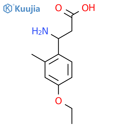 3-amino-3-(4-ethoxy-2-methylphenyl)propanoic acid structure