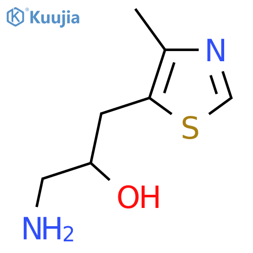 1-amino-3-(4-methyl-1,3-thiazol-5-yl)propan-2-ol structure