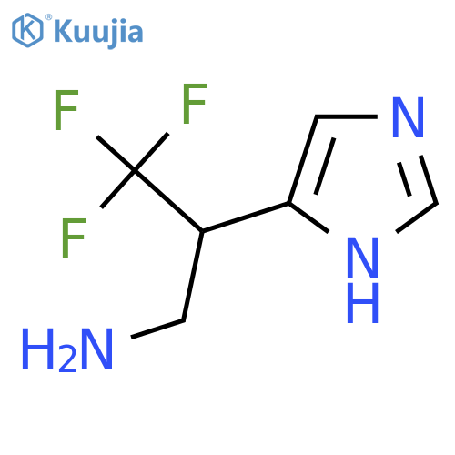 3,3,3-trifluoro-2-(1H-imidazol-5-yl)propan-1-amine structure