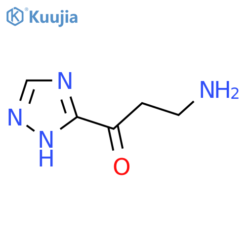 3-amino-1-(1H-1,2,4-triazol-3-yl)propan-1-one structure