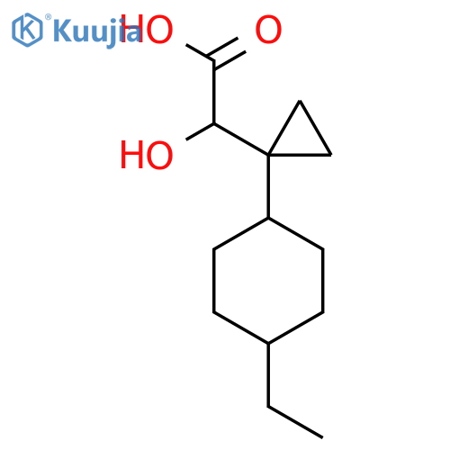 2-1-(4-ethylcyclohexyl)cyclopropyl-2-hydroxyacetic acid structure