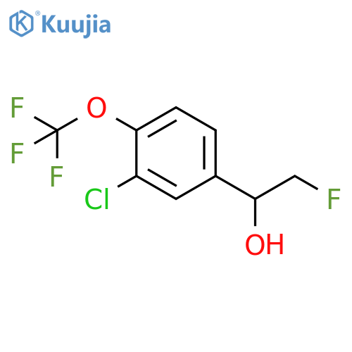 1-3-chloro-4-(trifluoromethoxy)phenyl-2-fluoroethan-1-ol structure
