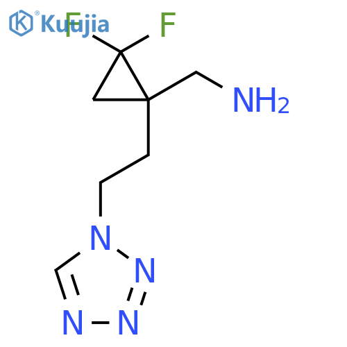 {2,2-difluoro-1-2-(1H-1,2,3,4-tetrazol-1-yl)ethylcyclopropyl}methanamine structure