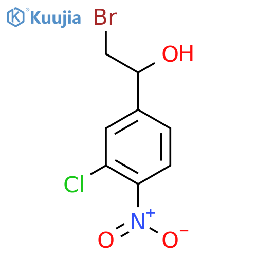 2-bromo-1-(3-chloro-4-nitrophenyl)ethan-1-ol structure