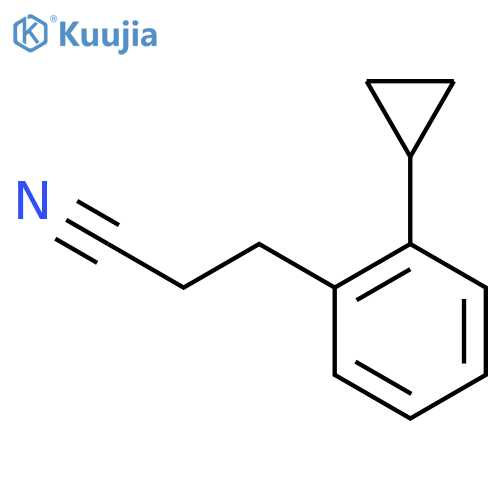 3-(2-cyclopropylphenyl)propanenitrile structure