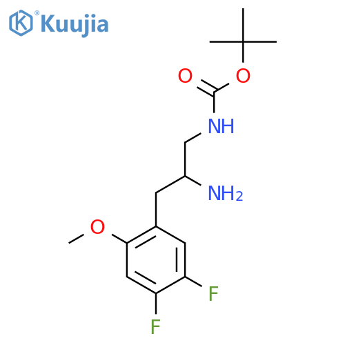 tert-butyl N-2-amino-3-(4,5-difluoro-2-methoxyphenyl)propylcarbamate structure