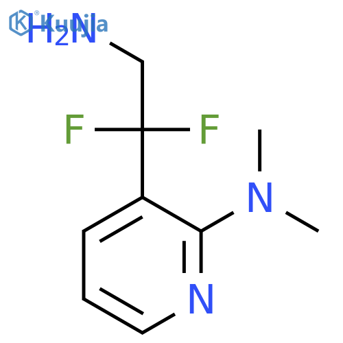 3-(2-amino-1,1-difluoroethyl)-N,N-dimethylpyridin-2-amine structure