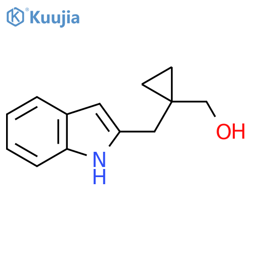 {1-(1H-indol-2-yl)methylcyclopropyl}methanol structure