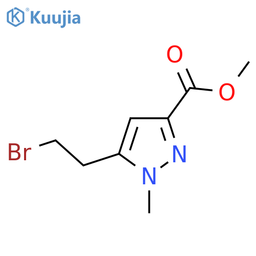 methyl 5-(2-bromoethyl)-1-methyl-1H-pyrazole-3-carboxylate structure