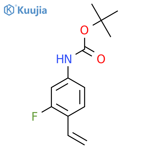tert-butyl N-(4-ethenyl-3-fluorophenyl)carbamate structure