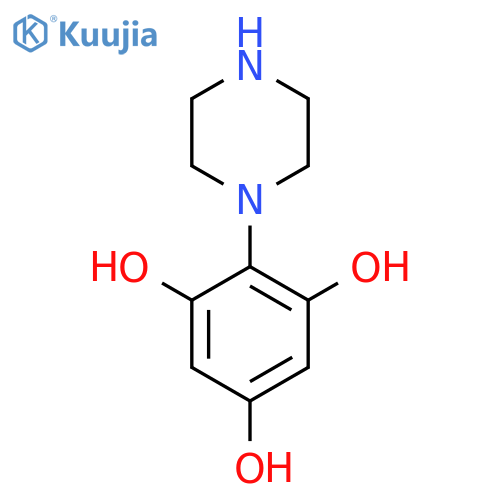 2-(piperazin-1-yl)benzene-1,3,5-triol structure