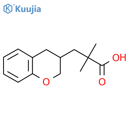 3-(3,4-dihydro-2H-1-benzopyran-3-yl)-2,2-dimethylpropanoic acid structure