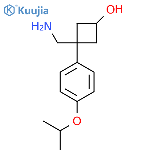 3-(aminomethyl)-3-4-(propan-2-yloxy)phenylcyclobutan-1-ol structure