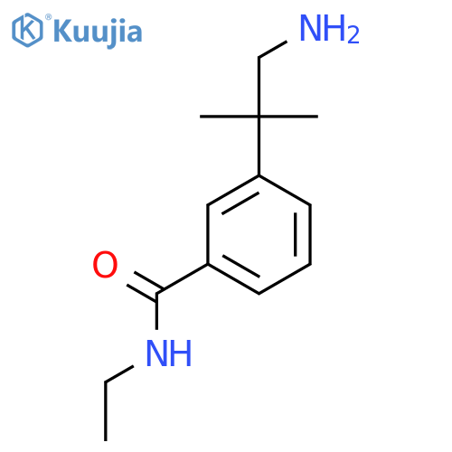 3-(1-amino-2-methylpropan-2-yl)-N-ethylbenzamide structure