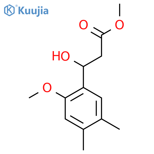 methyl 3-hydroxy-3-(2-methoxy-4,5-dimethylphenyl)propanoate structure