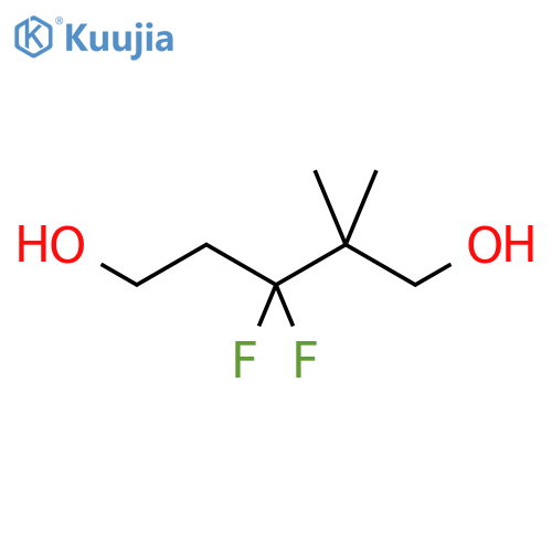3,3-difluoro-2,2-dimethylpentane-1,5-diol structure
