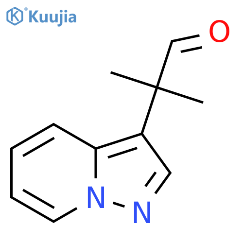 2-methyl-2-{pyrazolo1,5-apyridin-3-yl}propanal structure