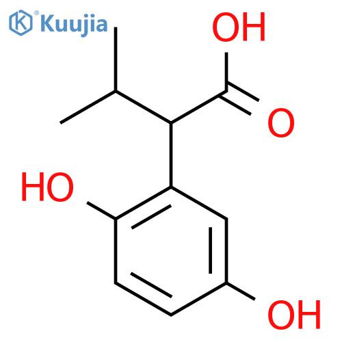 2-(2,5-dihydroxyphenyl)-3-methylbutanoic acid structure