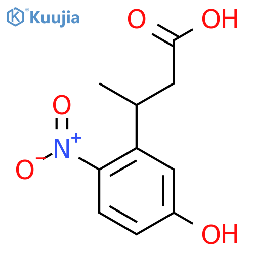 3-(5-hydroxy-2-nitrophenyl)butanoic acid structure