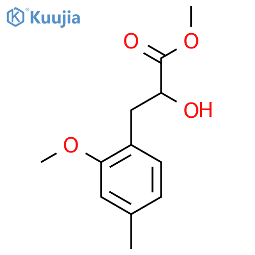 methyl 2-hydroxy-3-(2-methoxy-4-methylphenyl)propanoate structure