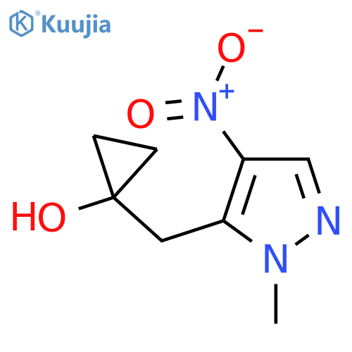 1-(1-methyl-4-nitro-1H-pyrazol-5-yl)methylcyclopropan-1-ol structure