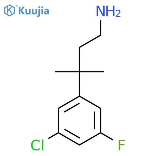 3-(3-chloro-5-fluorophenyl)-3-methylbutan-1-amine structure