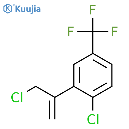 1-chloro-2-(3-chloroprop-1-en-2-yl)-4-(trifluoromethyl)benzene structure