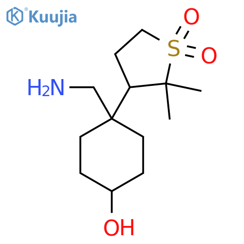 3-1-(aminomethyl)-4-hydroxycyclohexyl-2,2-dimethyl-1lambda6-thiolane-1,1-dione structure